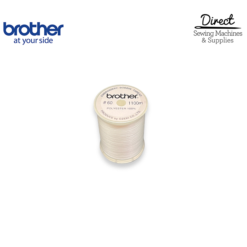 Brother Embroidery Bobbin Thread 60 White 1100m