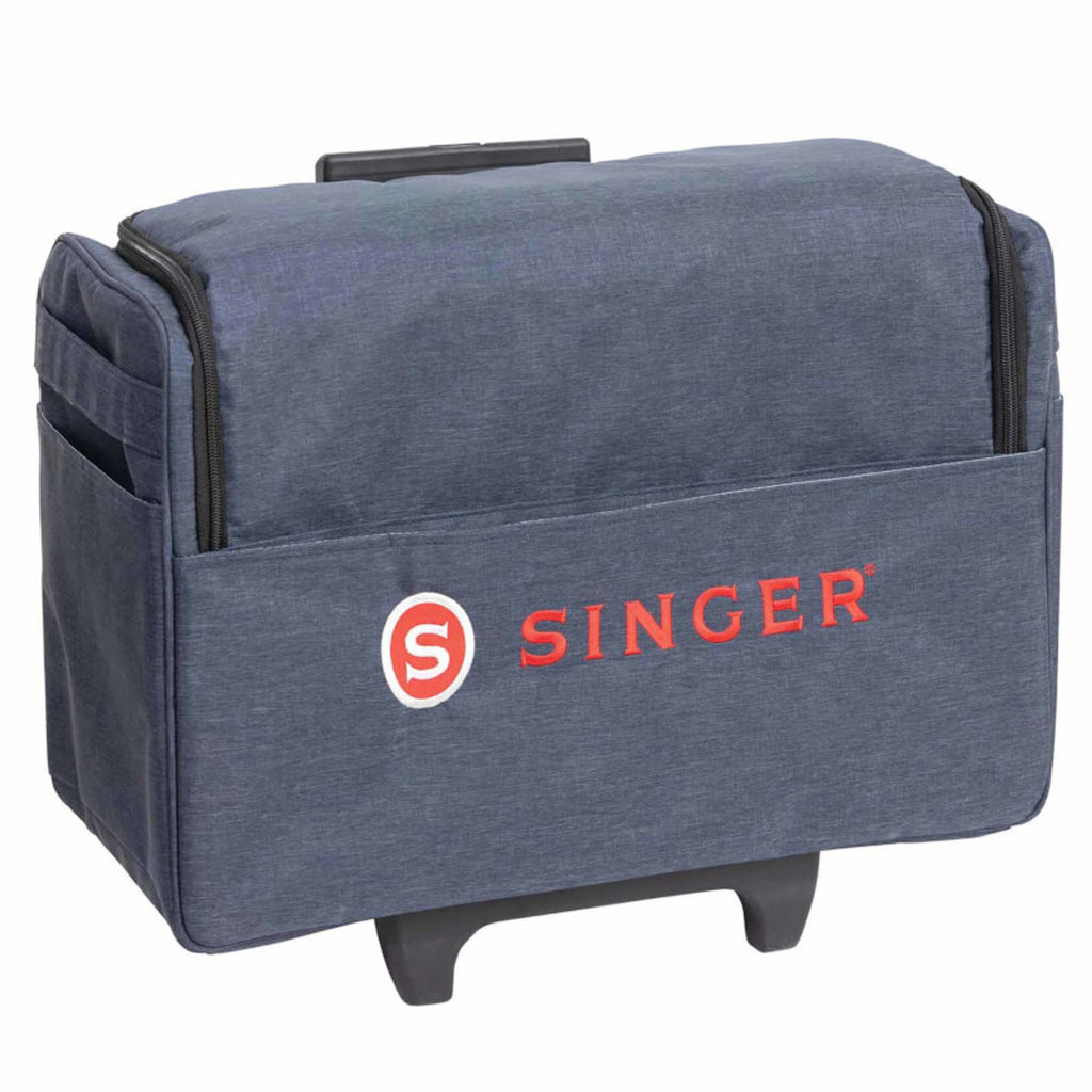 SINGER Trolley Bag for Sewing Machines – Durable Travel Case with Foam Padding and Rolling Wheels