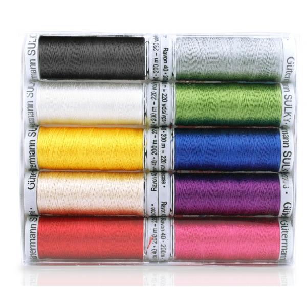 Gutermann Sulky Rayon 40 Embroidery Thread Pack