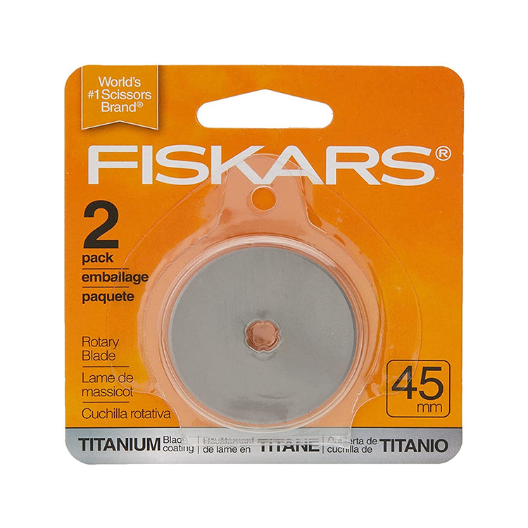 Fiskars 45mm Titanium Replacement Rotary Blade - 2 pack