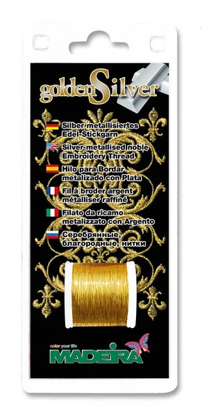 Gold Sewing Machine Thread Madeira GoldenSilver Gold Metallic Special Effects Thread 100m – Direct ...
