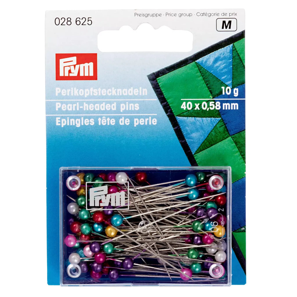 Prym Pearl Head Pins. 0.58mm L=40mm. Qty: 10g