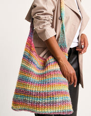 Sirdar Rippled Mineral Bag Knitting Pattern in Jewelspun With Wool Chunky, finished design example