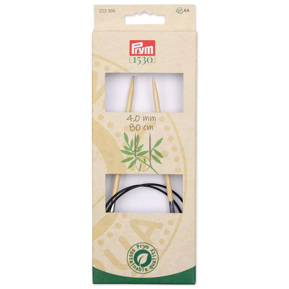 Prym bamboo circular knitting needles used for wider knitting