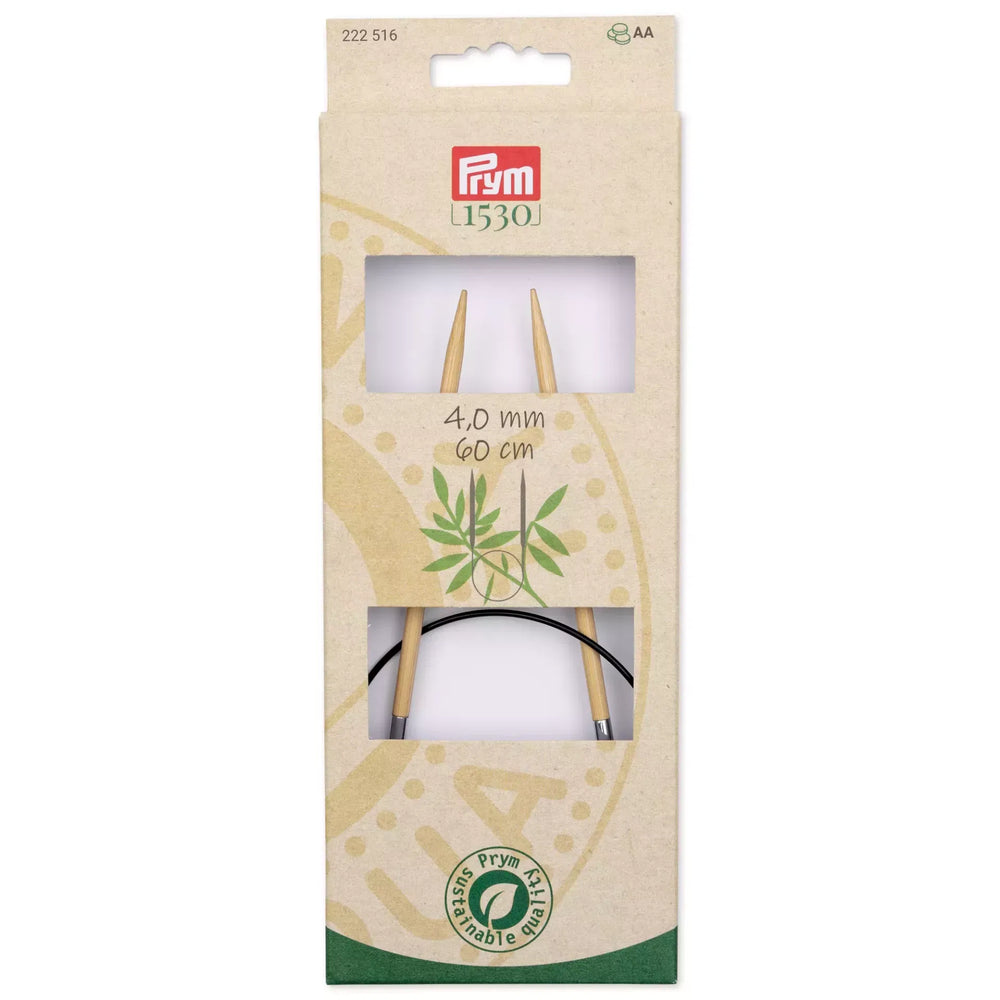Prym bamboo circular knitting needles used for garment knitting
