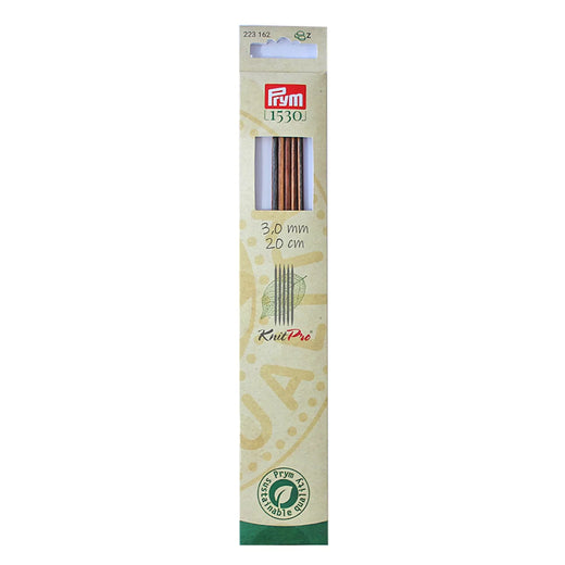 Prym KnitPro natural wood double-pointed needles 20cm in 3.00mm