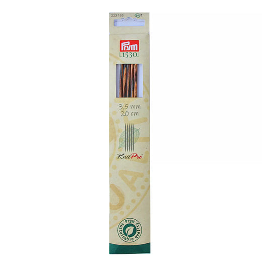 Prym KnitPro natural wood double-pointed needles 20cm in 3.50mm