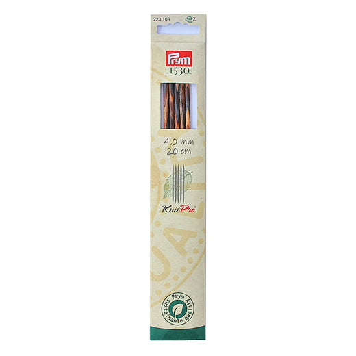 Prym KnitPro natural wood double-pointed needles 20cm in 4.00mm