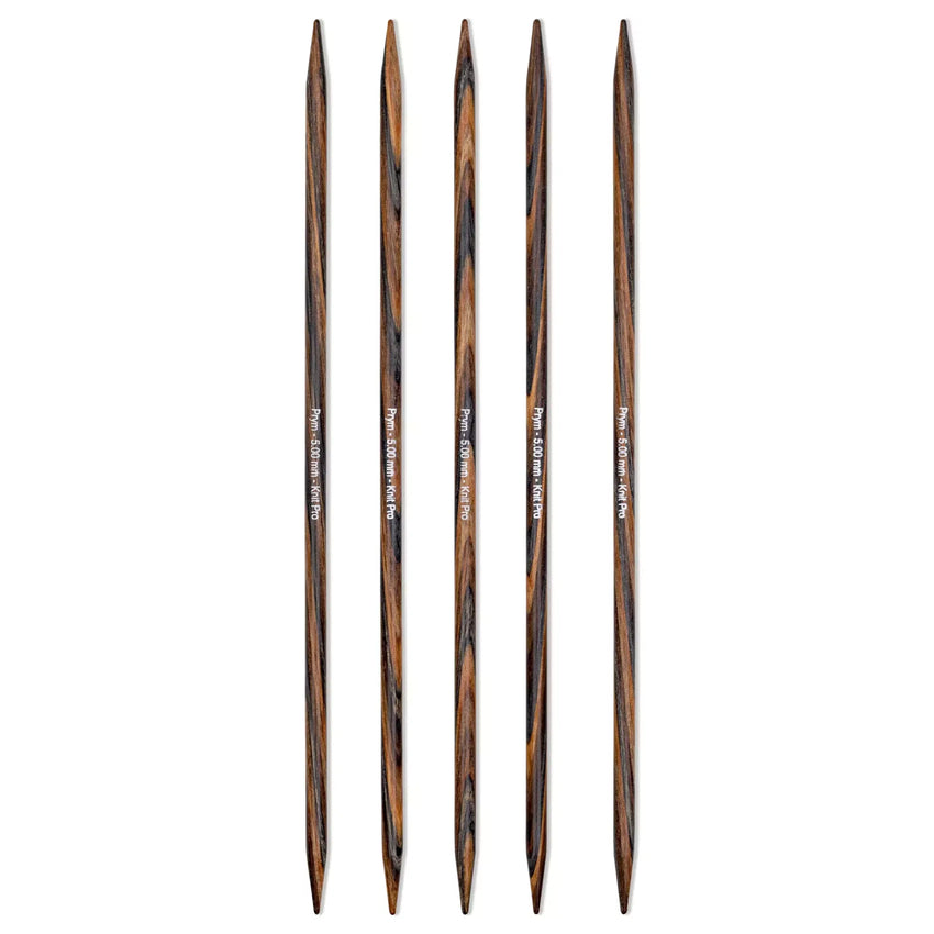 Prym KnitPro natural wood knitting needle finish and points