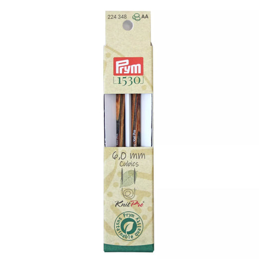Prym KnitPro Natural Cubics 11.6cm interchangeable needle tips 6.00mm