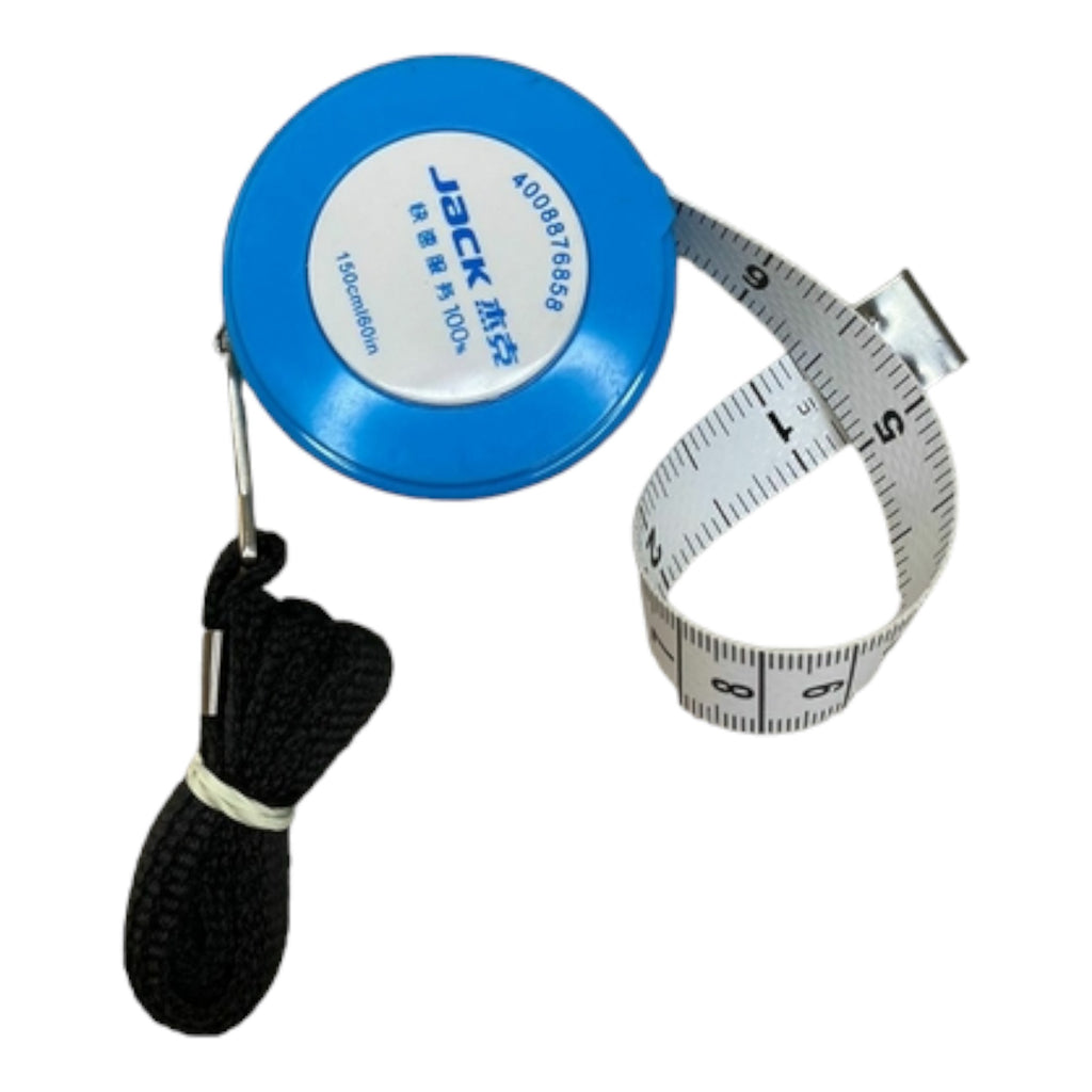 Retractable Measuring Tape with Lanyard – 150 cm Fiberglass Tape for Sewing, Tailoring & Crafts - JACK