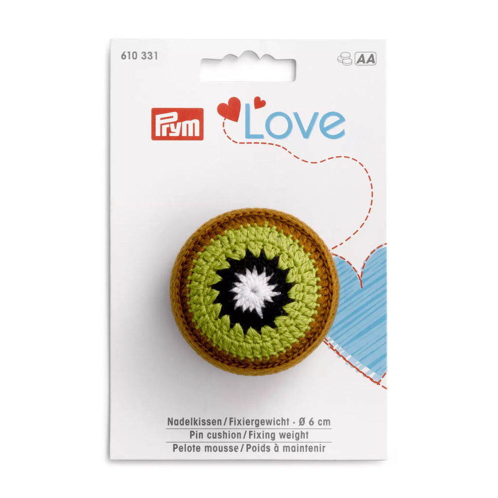 Prym Love Pin Cushion and Fixing Weight - Kiwi Fruit