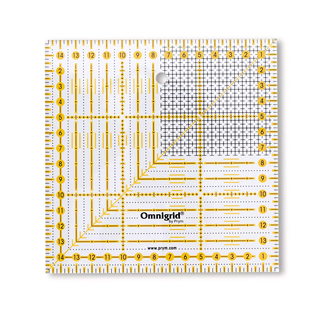 Prym Omnigrid Ruler 15 × 15 cm – Universal Square Sewing & Patchwork Ruler