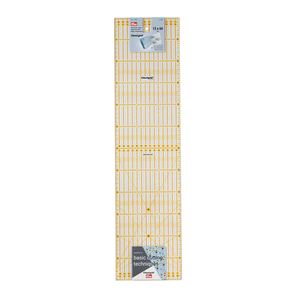 Prym Omnigrid Ruler 15 x 60cm – Metric Universal Sewing Ruler