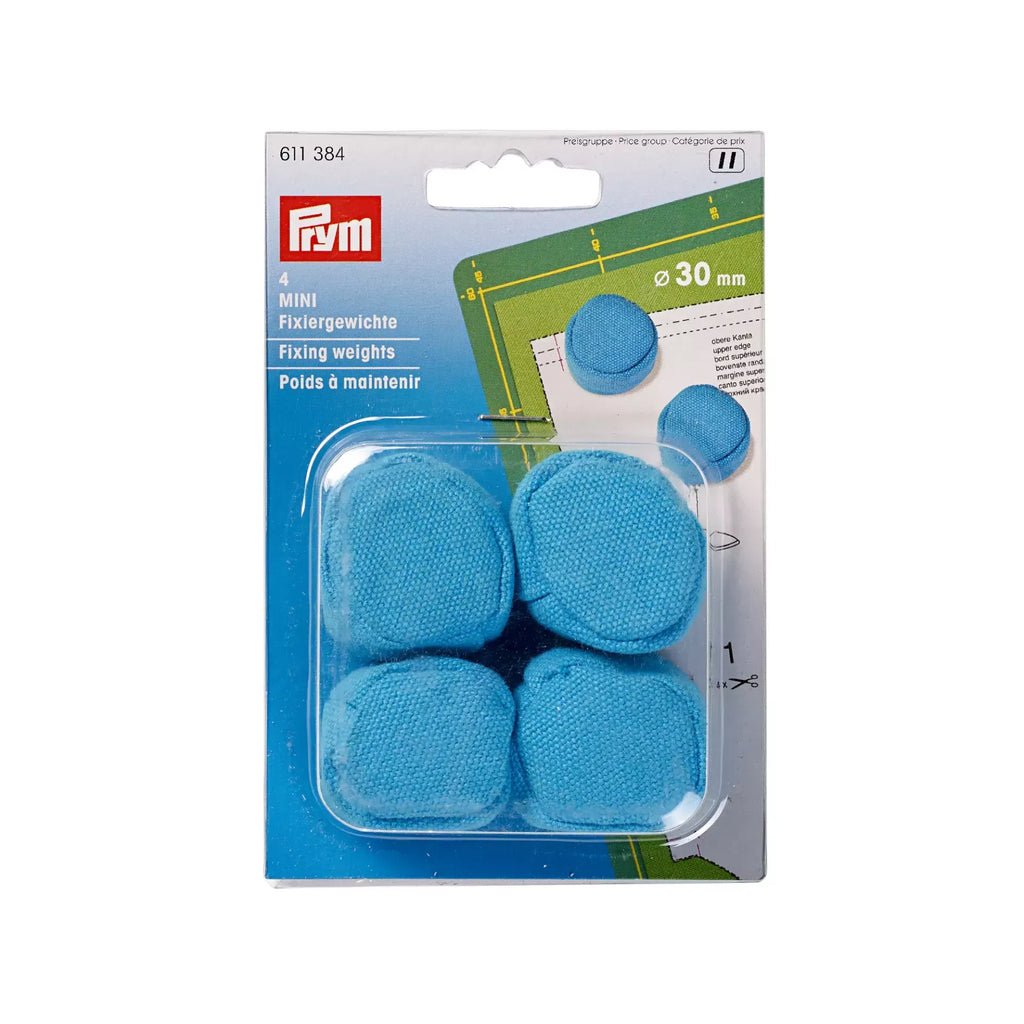 Prym Mini Pattern Weights Ø30mm – Blue (Pack of 4)