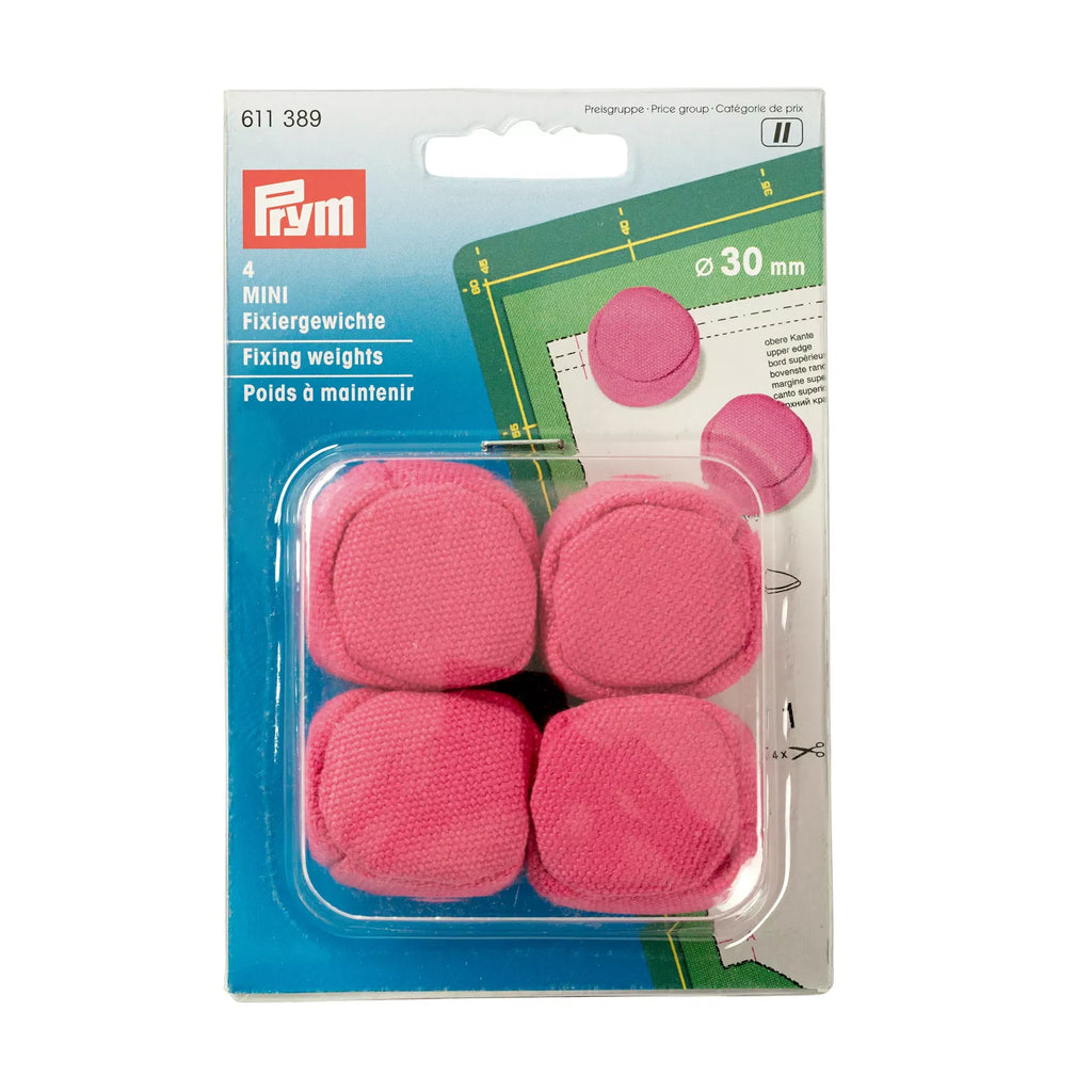 Prym Mini Pattern Weights Ø30mm – Pink (Pack of 4)