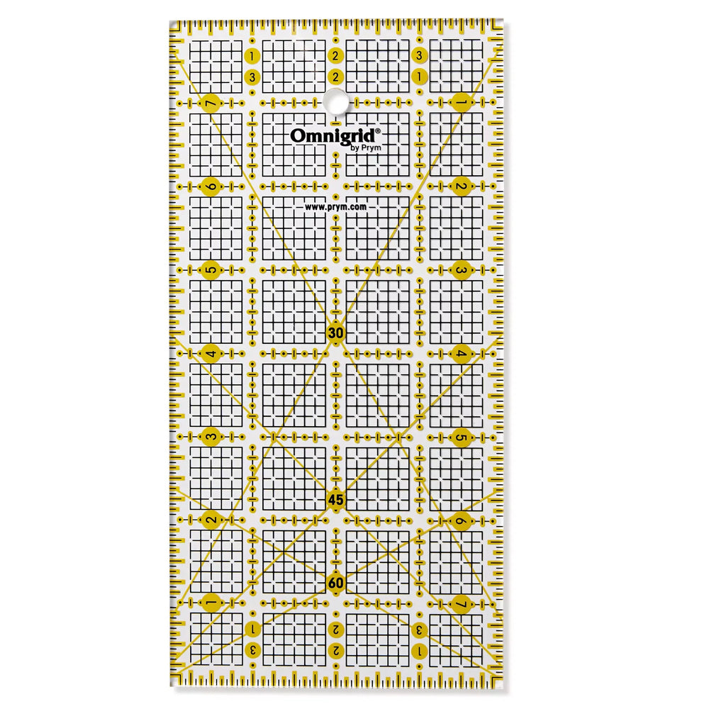 Prym Omnigrid Ruler 4 × 8 Inch – Universal Rectangle Ruler for Sewing & Quilting