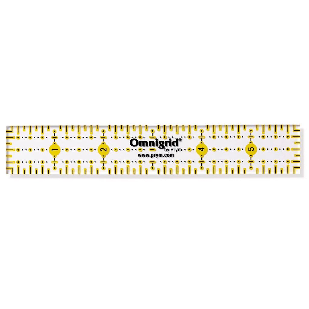 Prym Omnigrid Ruler 1 × 6 inch – Small Rectangle Sewing & Quilting Ruler