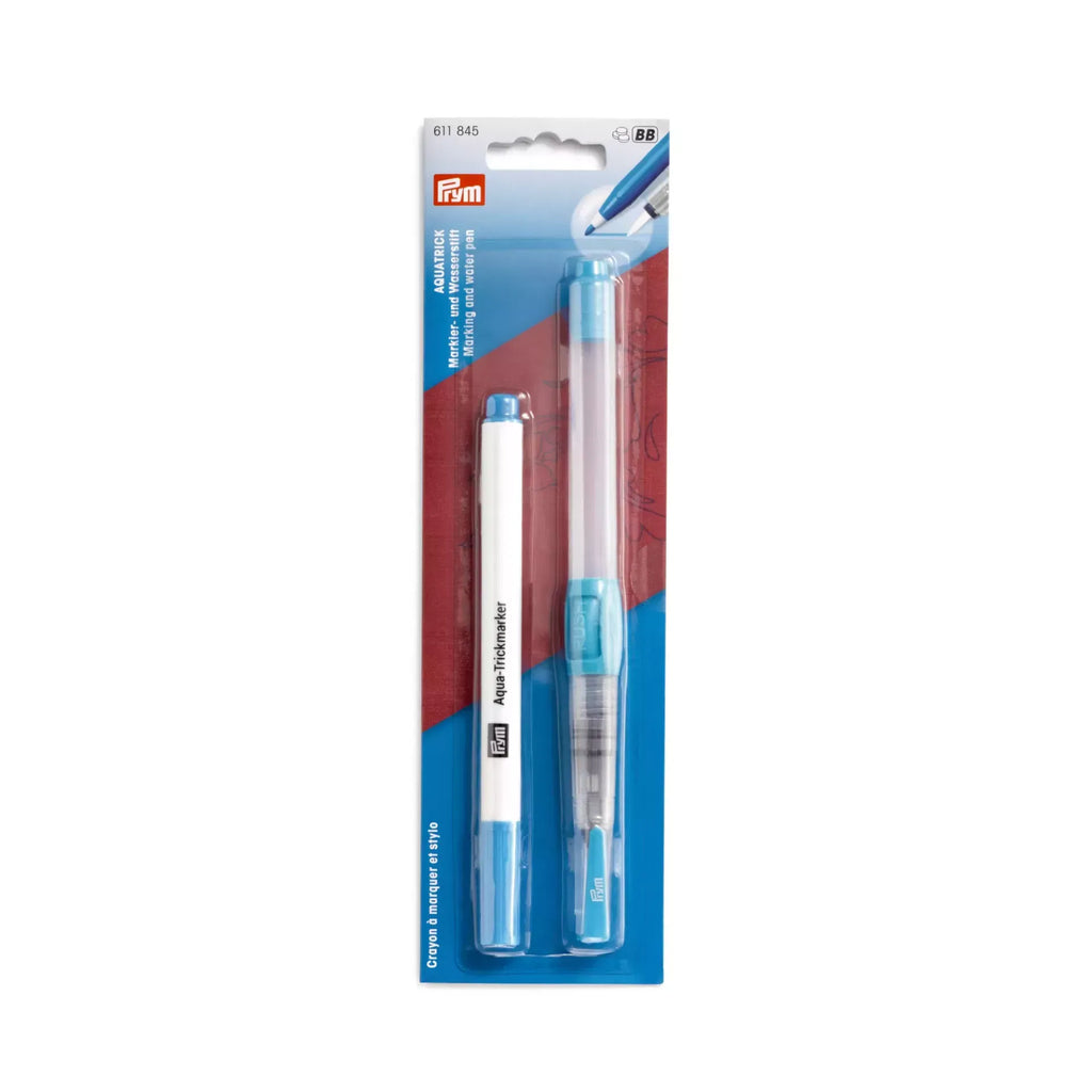 Prym Water-Erasable Aqua Trick Marker with Water Pen for Sewing & Quilting