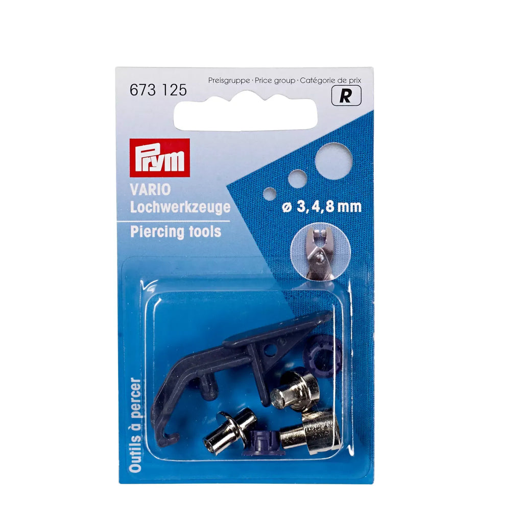 Prym Piercing Tools for Vario Pliers – Hole Punch Insert Set Ø 3,4,8 mm