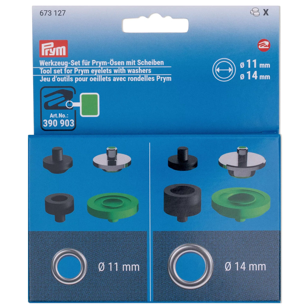 Prym VARIO Tools Set for Eyelets Ø 11 mm & 14 mm – 8 Piece Kit