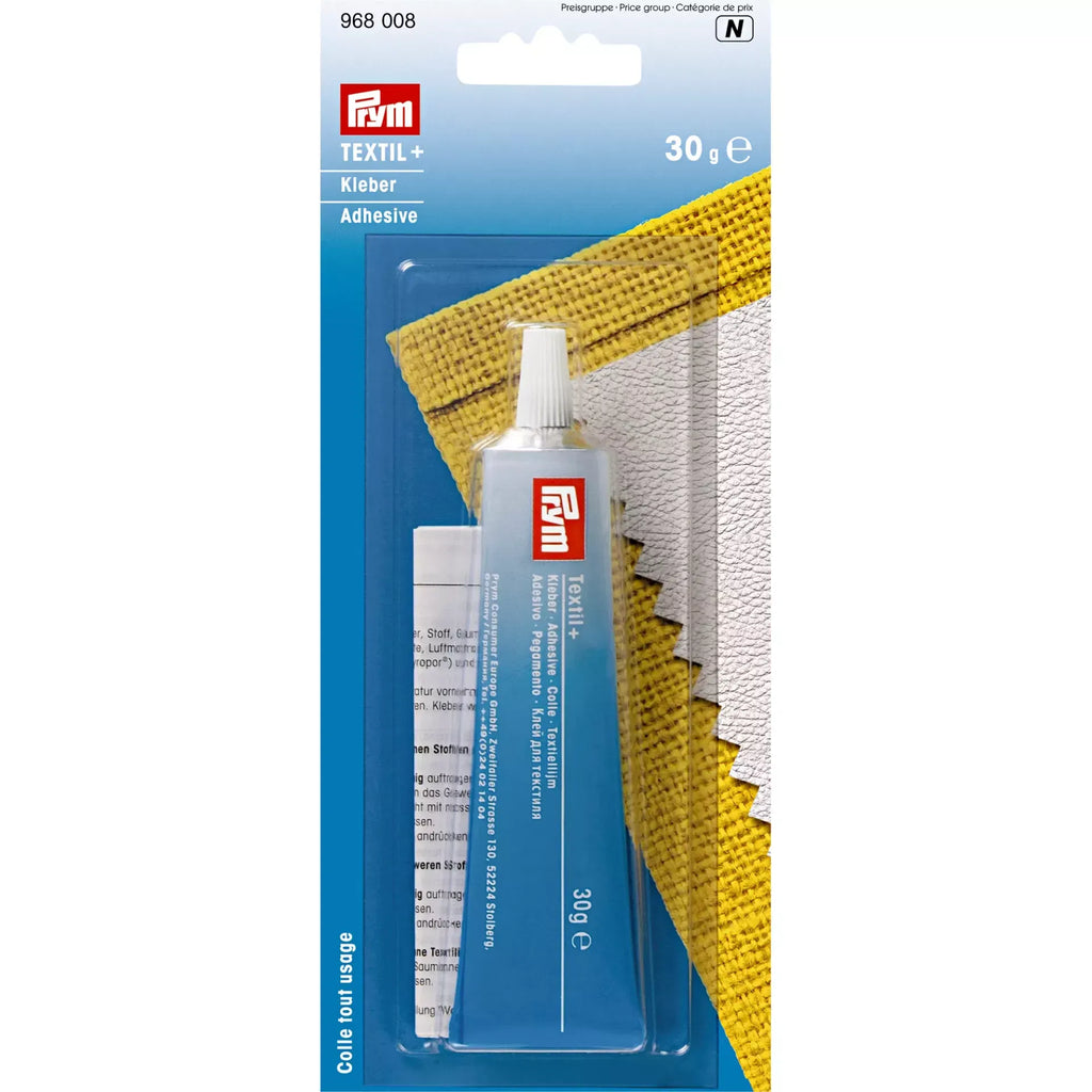Prym Textil+ Adhesive 30 g – Transparent Fabric & Multi-Material Adhesive