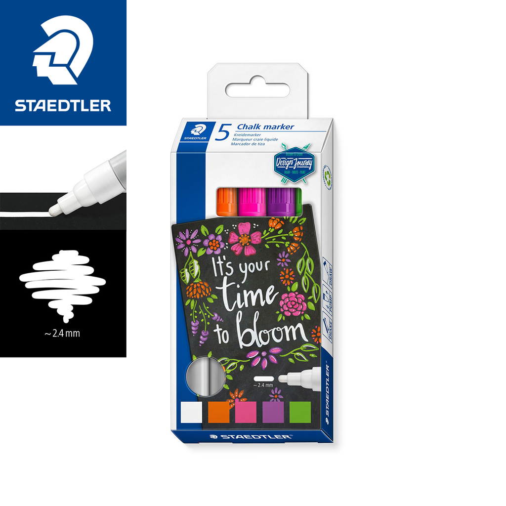 Staedtler Lumocolor Liquid Chalk Marker 5 Colour Set