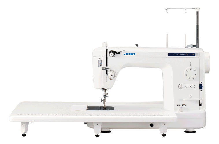 Juki TL-2010Q quilting machine with extension table and thread stand