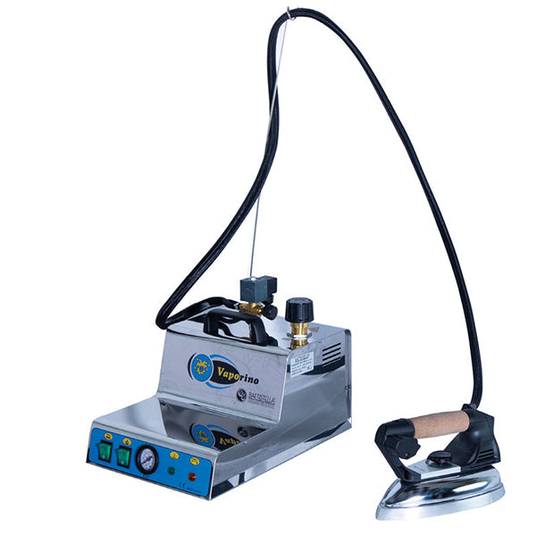 Battistella Vaporino Inox Maxi steam generator with EOS iron and raised hose support
