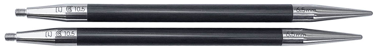 ChiaoGoo FORTE 13cm stainless steel and carbon fibre tip pair outside its packaging
