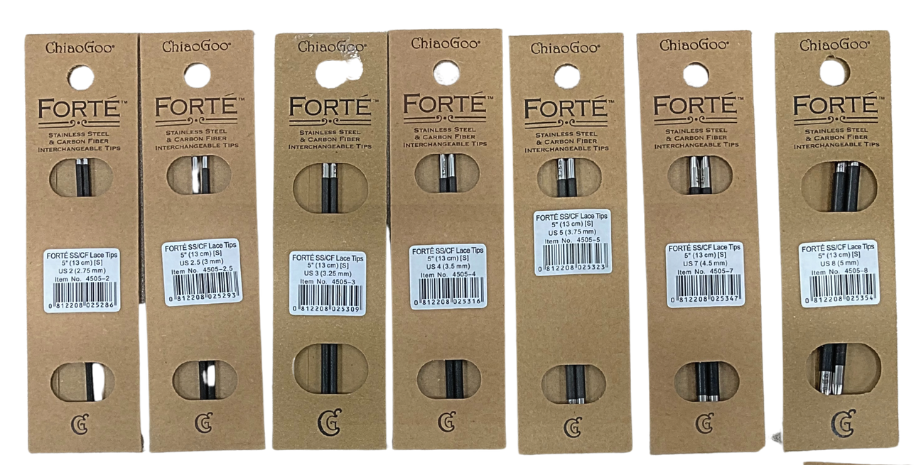 ChiaoGoo FORTE Small join tip sizes 2.75mm to 5mm