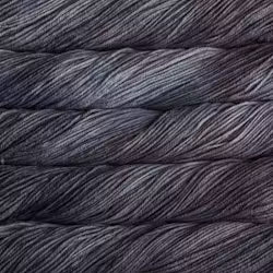 Malabrigo Rios Plomo showing its smooth four-ply worsted yarn construction