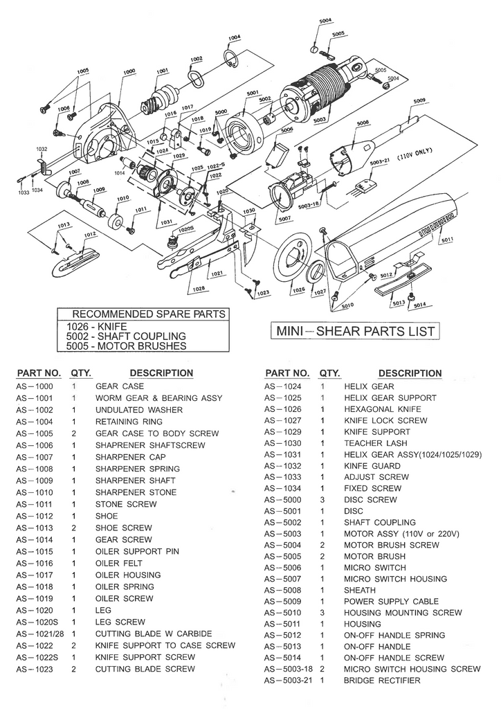 MicroTop AS-100 Cutting Machine Replacement Parts 1012 - Knife Base (Shoe)