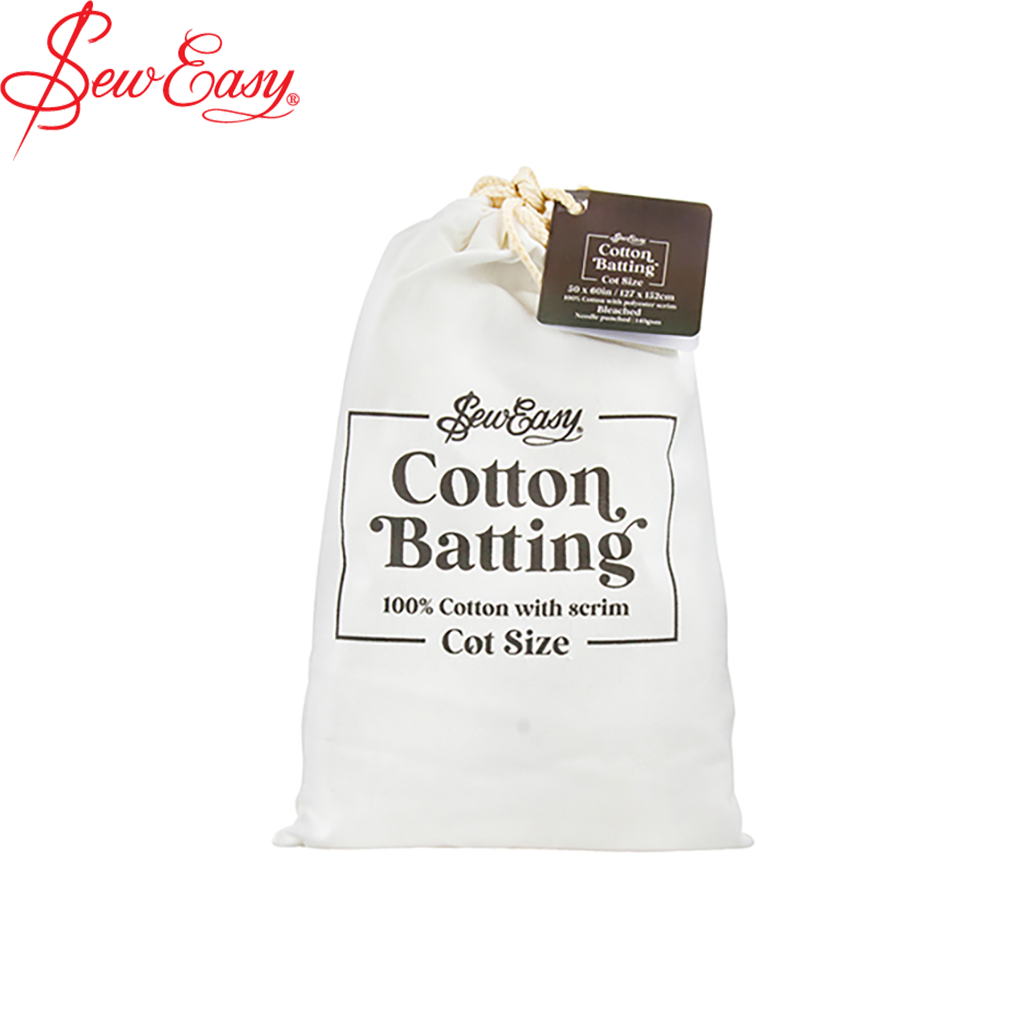 100% Bleached Cotton Batting with Scrim - Pre Cut