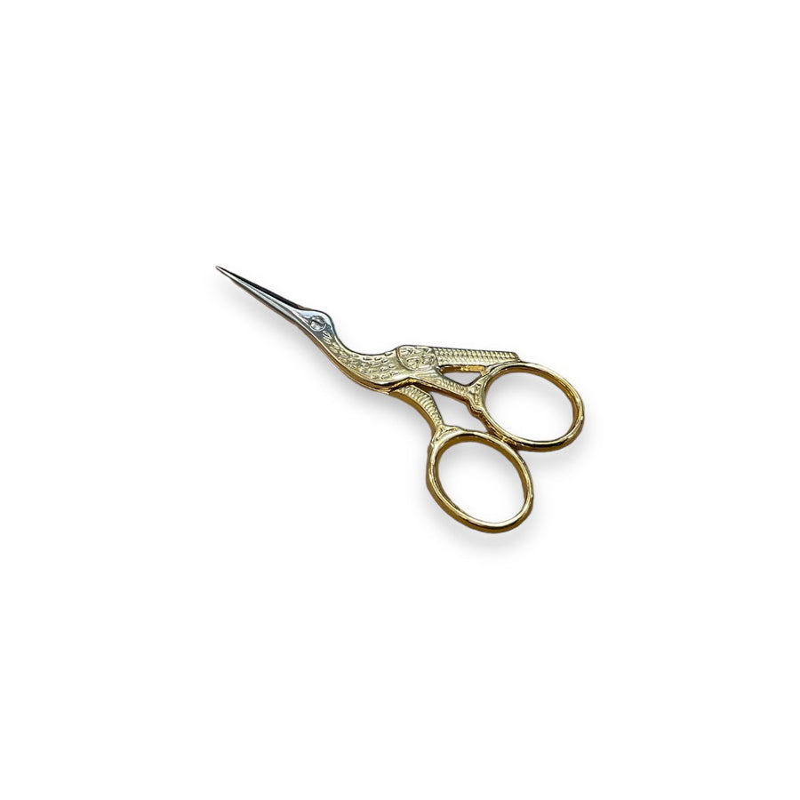 Madeira 9479 compact 24-carat gold-plated stork embroidery scissors