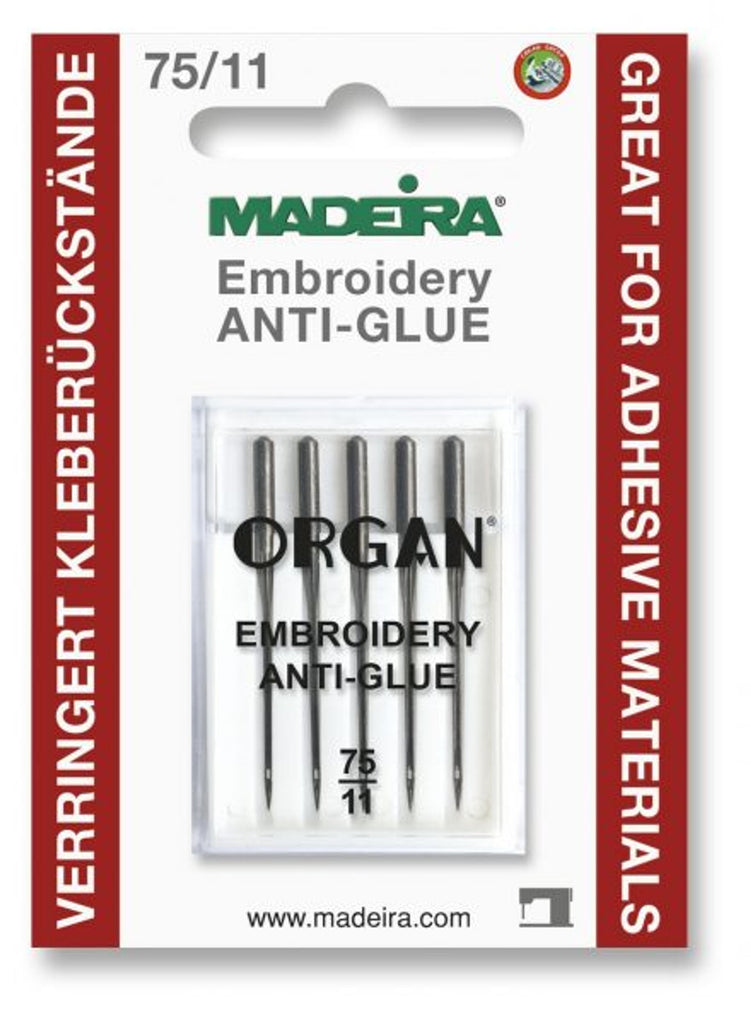 Madeira Anti-Glue Needles 9456 – For Household Sewing & Embroidery Machines with Adhesive Backings