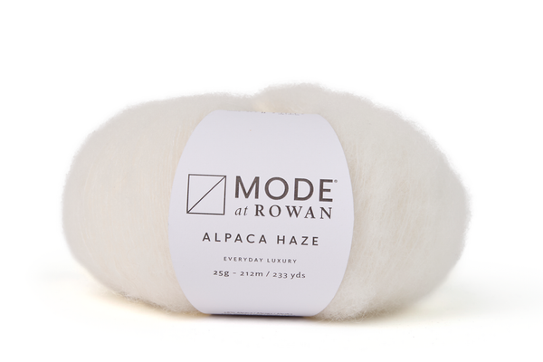 MODE at Rowan Alpaca Haze yarn in Jasmine 014 for the Ayla V-neck sweater