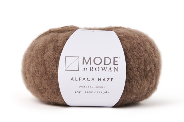 MODE at Rowan Alpaca Haze yarn in Cocoa 016 for the Ayla crew neck sweater