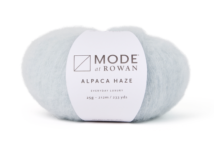MODE at Rowan Alpaca Haze yarn in Capri shade 019 for the Lars short-sleeved jumper