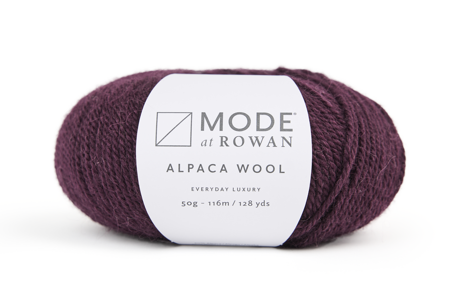 MODE at Rowan Alpaca Wool DK 8 ply yarn in Currant 020