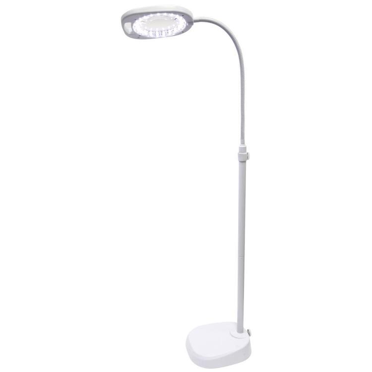 Triumph ARCH OD109.W white LED magnifier lamp for floor or desk use