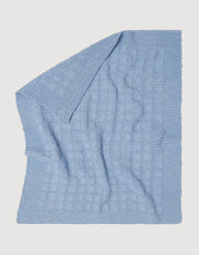 Wool and the Gang Bluebird Blanket Knitting Pattern for The One Cotton, finished design example