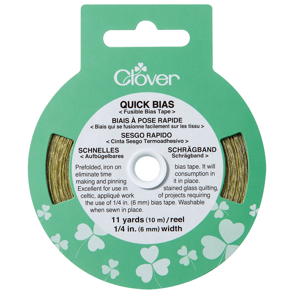 Clover Quick Fusible Bias Tape - 6mm Gold