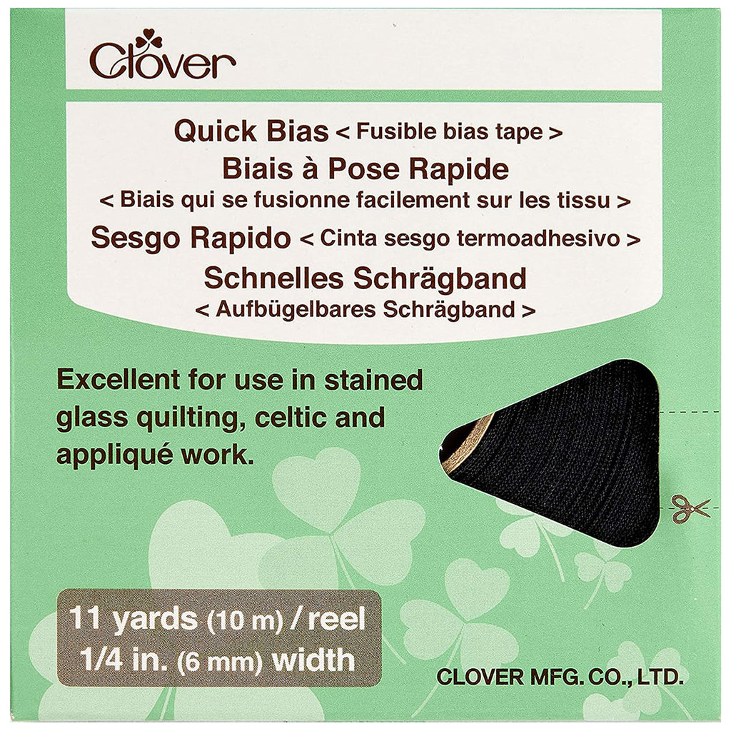 Clover Quick Fusible Bias Tape - 6mm Black