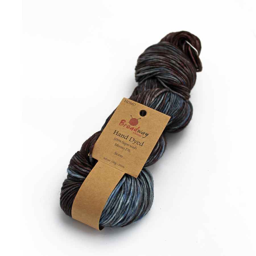 Broadway Hand-Dyed Merino DK yarn colour 307 Storm