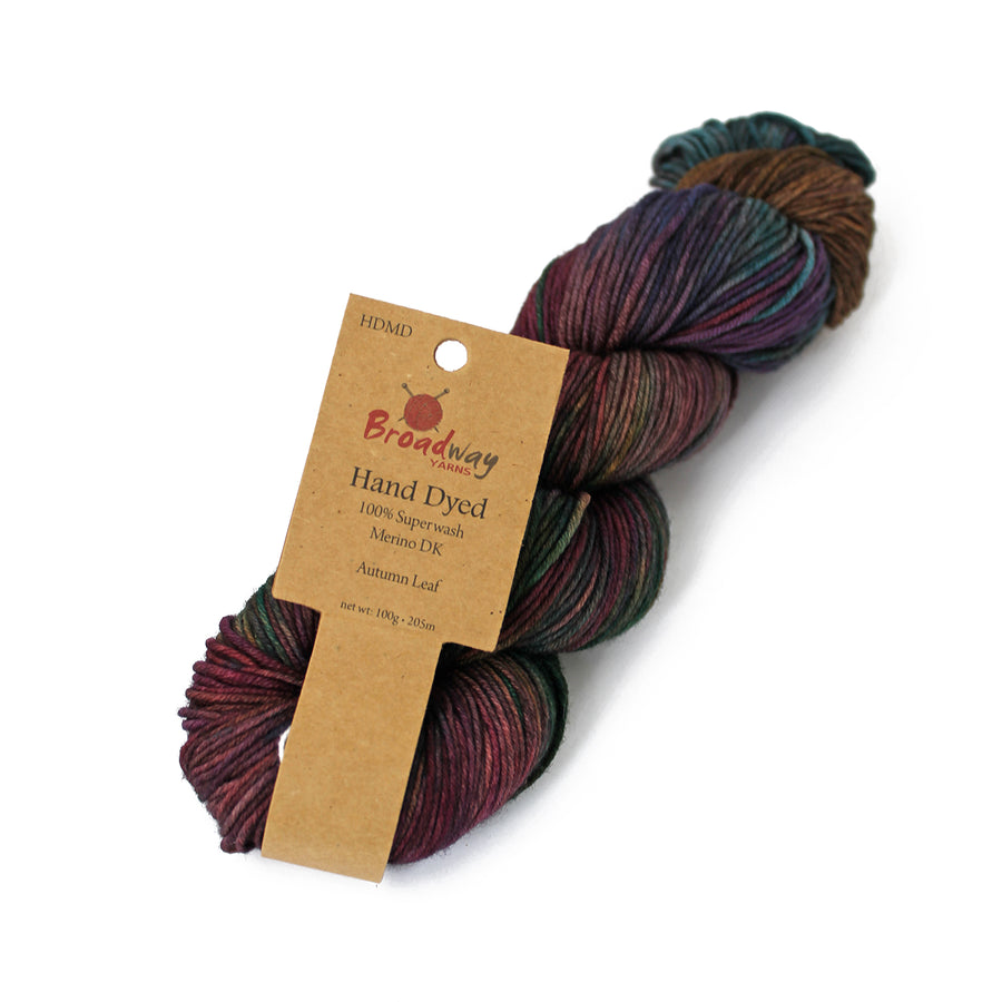 Broadway Hand-Dyed Merino DK yarn colour 309 Autumn Leaf