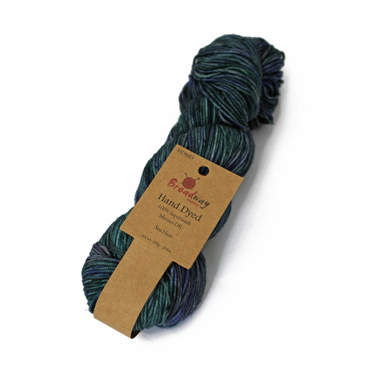 Broadway Hand-Dyed Merino DK yarn colour 310 Sea Haze showing tonal variation