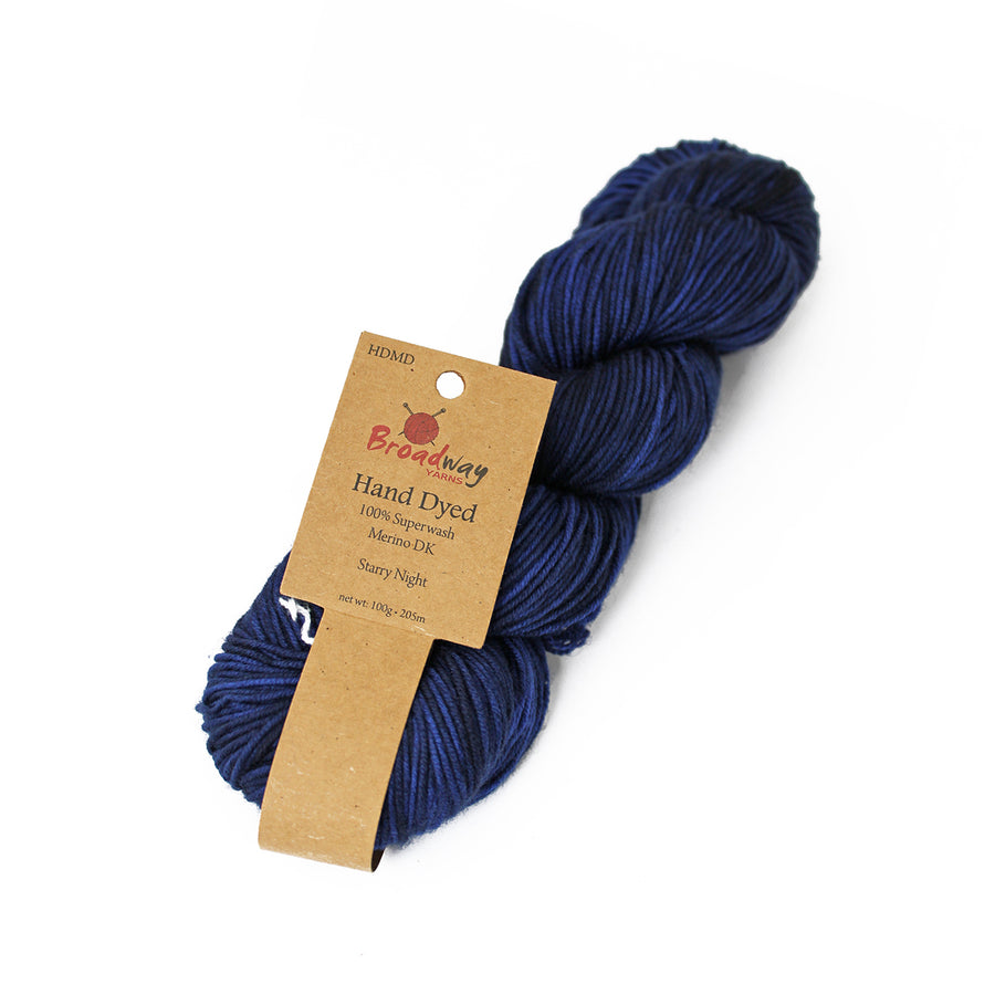 Broadway Hand-Dyed Merino DK yarn colour 328 Starry Night