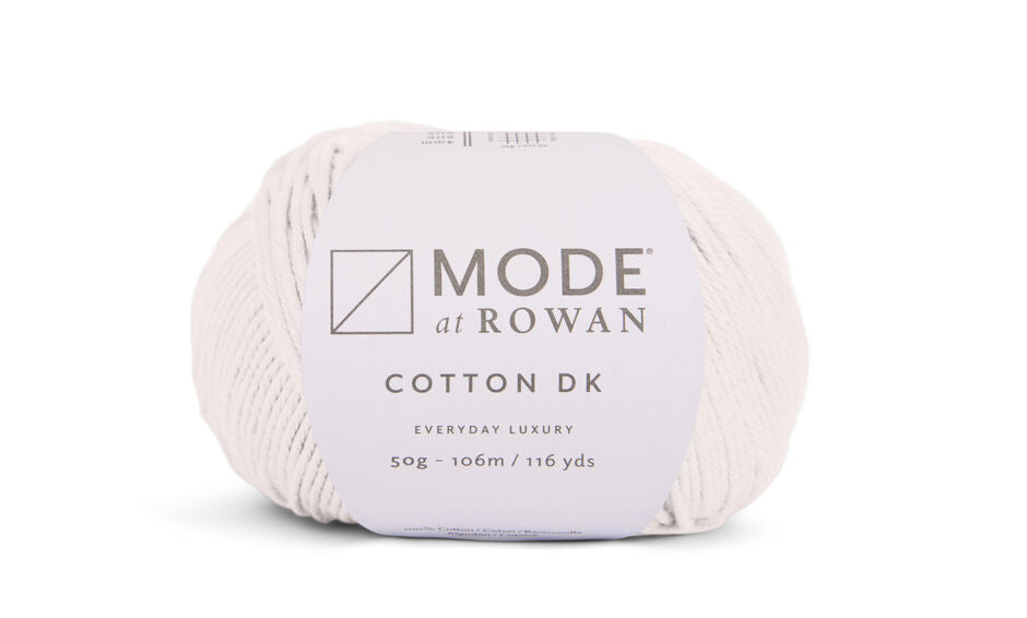 MODE at Rowan Cotton DK yarn in Pearl shade 010