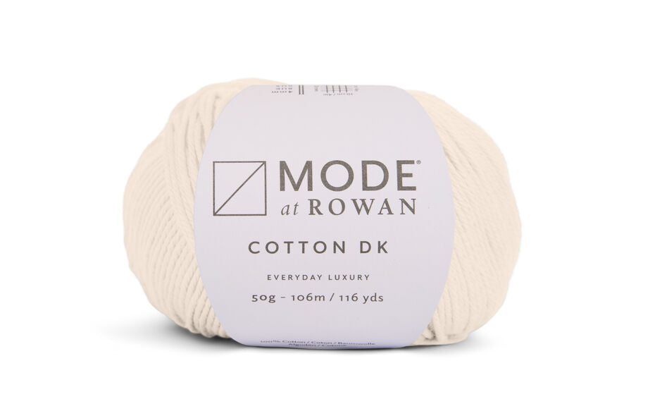 MODE at Rowan Cotton DK yarn in Macaroon shade 011